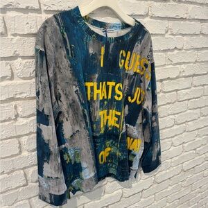 Trendy Women's Graphic Crew Neck Sweater